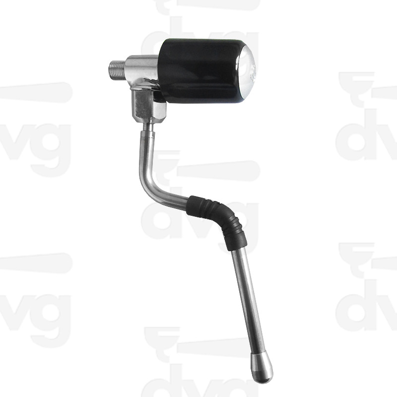 RUBINETTO K2 COMPLETO TUBO VAPORE INOX - SPRUZZATORE 2FX1,5, VOLANTINO COMPACT, TAPPO CROMATO