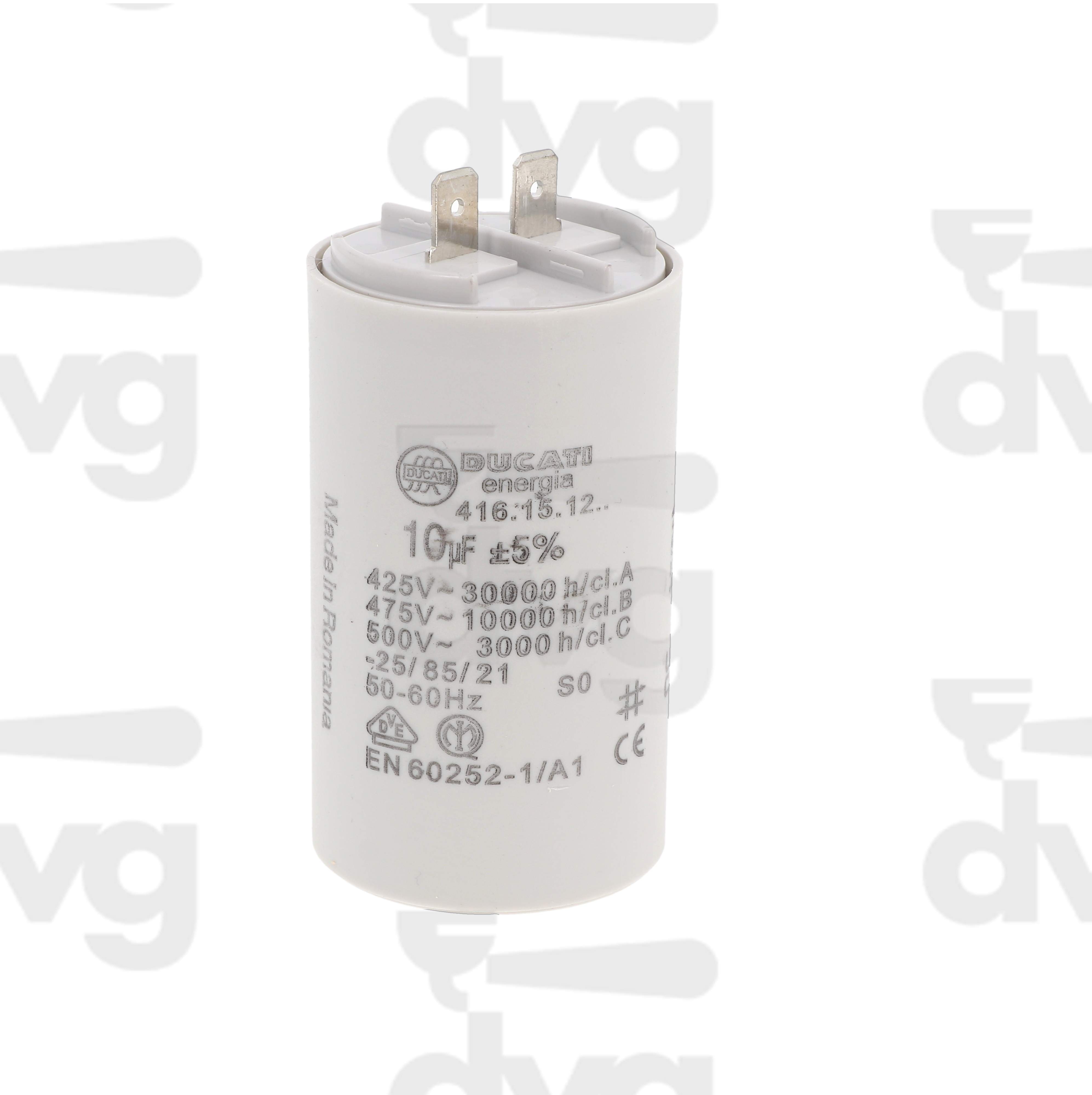 CONDENSATORE 10UF FASTON SEMPLICE 6,3MM SENZA CODOLO TN - TIPO NUOVO