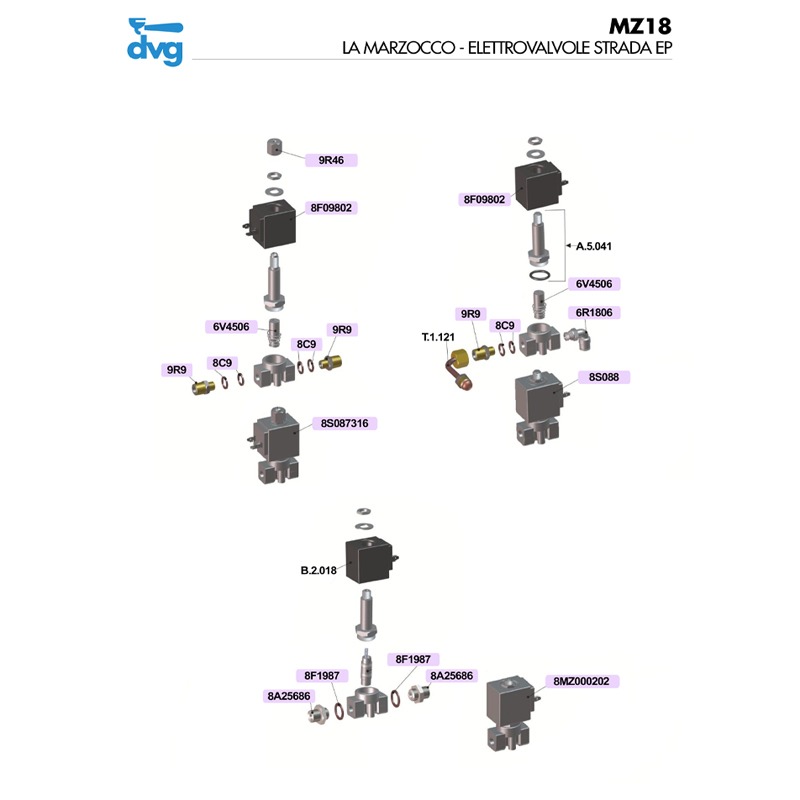 LA MARZOCCO - ELETTROVALVOLE MOD. STRADA EP