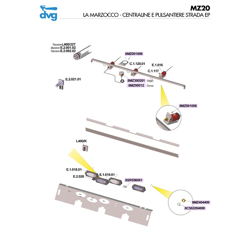 LA MARZOCCO - CENTRALINE E PULSANTIERE MOD. STRADA EP