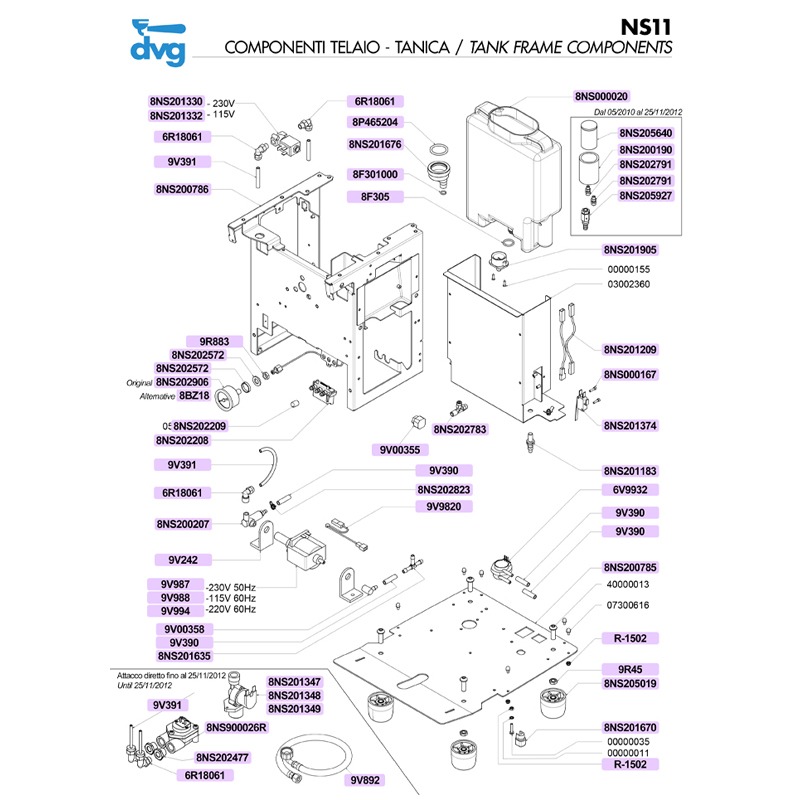 NUOVA SIMONELLI - TELAIO - TANICA MOD. MUSICA