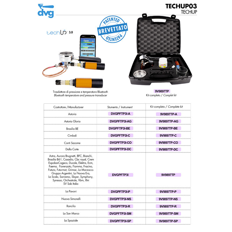 TECHUP™ BLUETOOTH - TEST PRESSIONE E TEMPERATURA